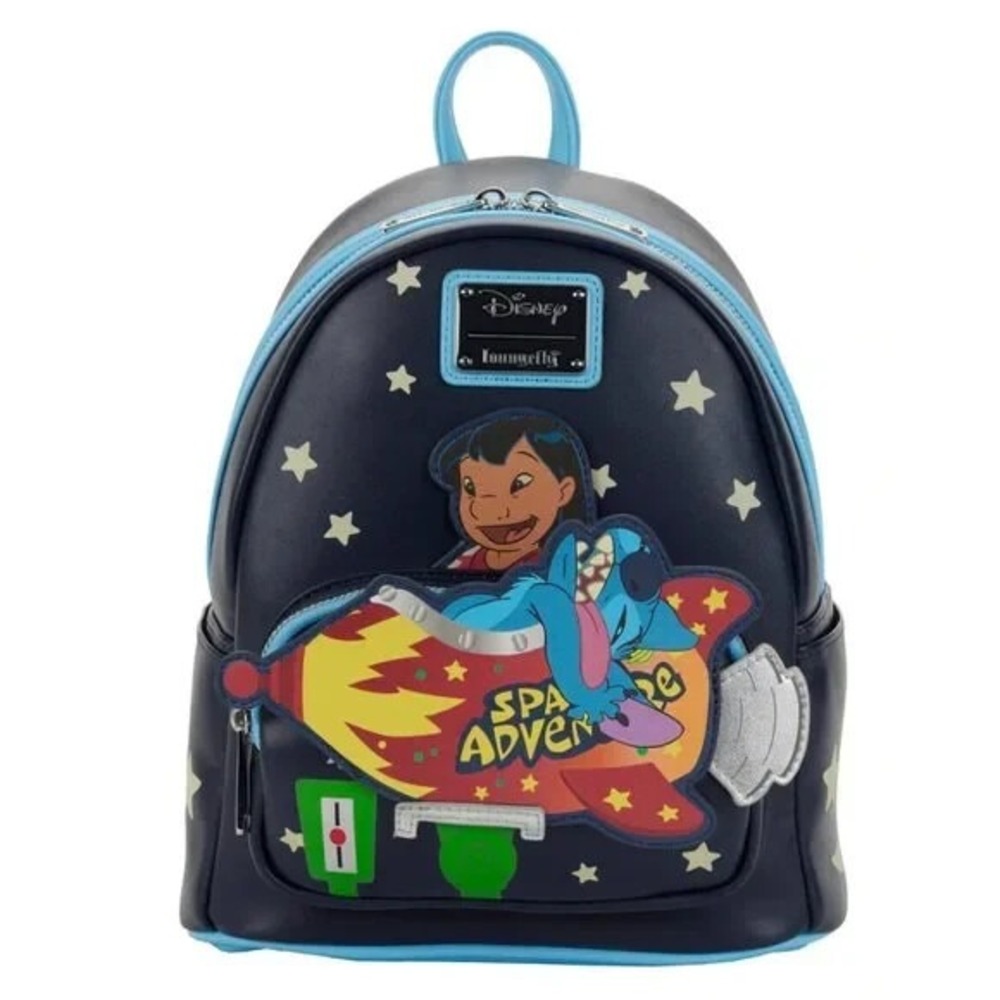 Loungefly Disney Lilo & Stitch Space Adventure Glow in‎ the Dark Mini Backpack